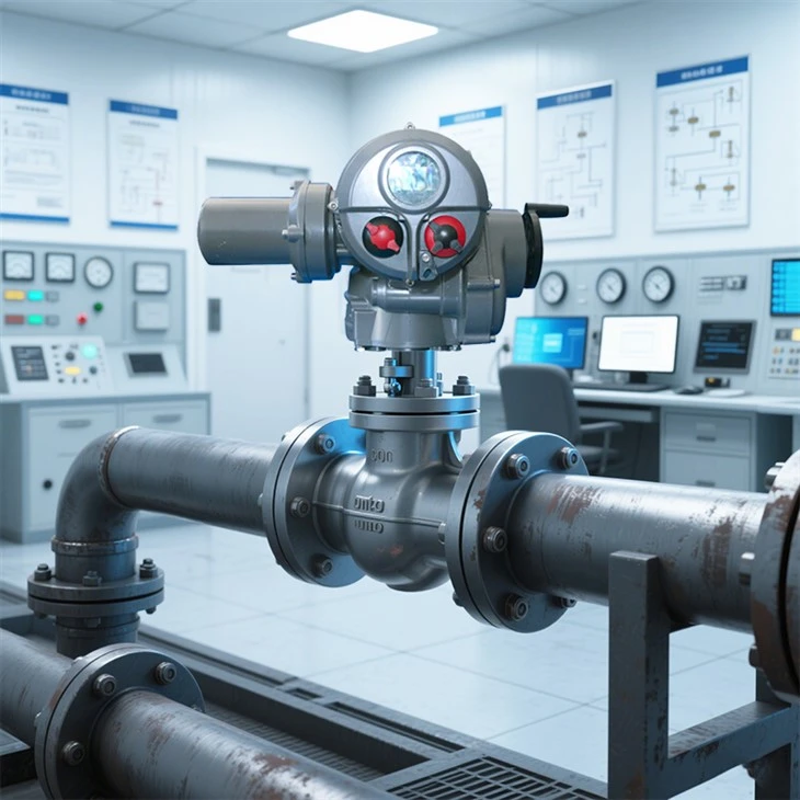 Laboratory Engineering Water Oil Gas Valve Electric Actuator